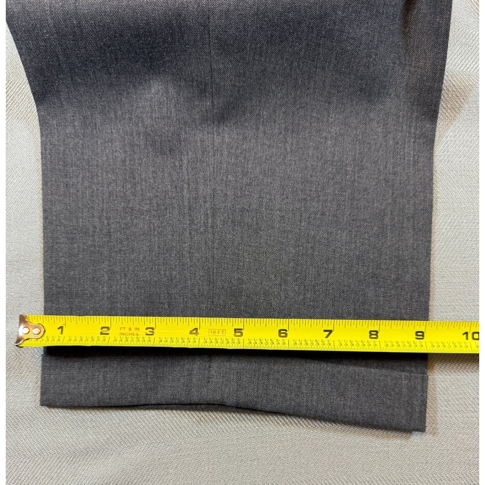 Nautica Mens 34x29 Charcoal Gray 100% Wool Pleated Cuffed Trousers 1348 - Picture 5 of 7
